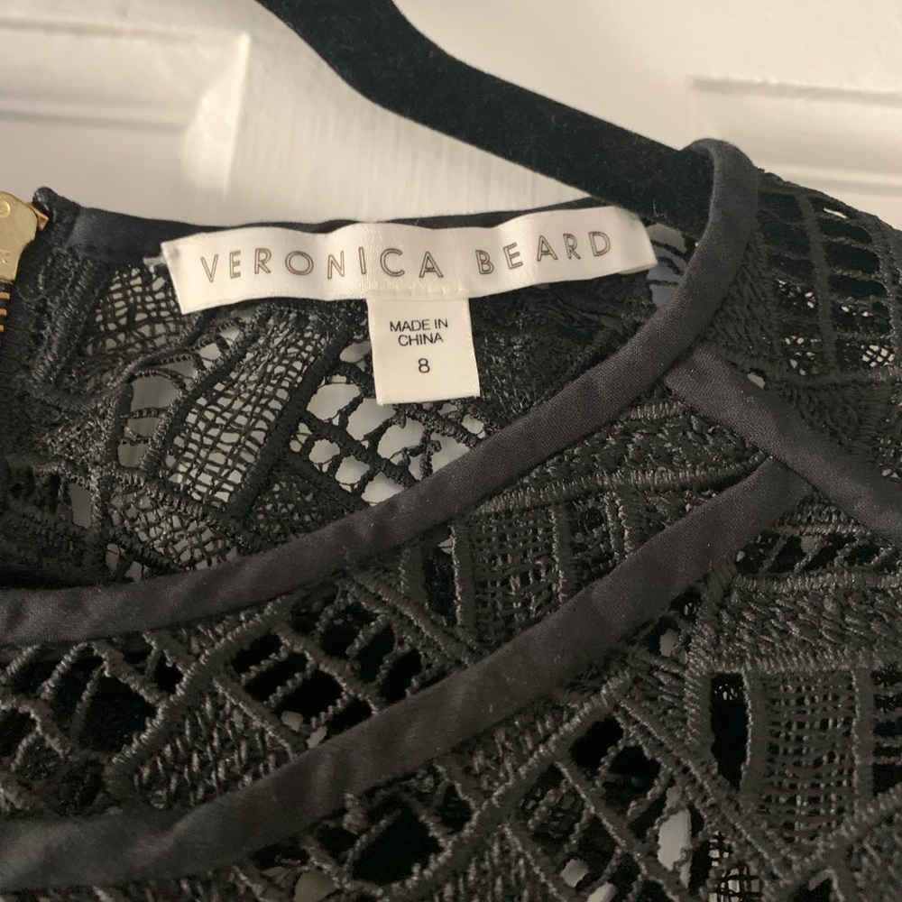 Veronica Beard Sleeveless Guipure Lace and Poplin Top